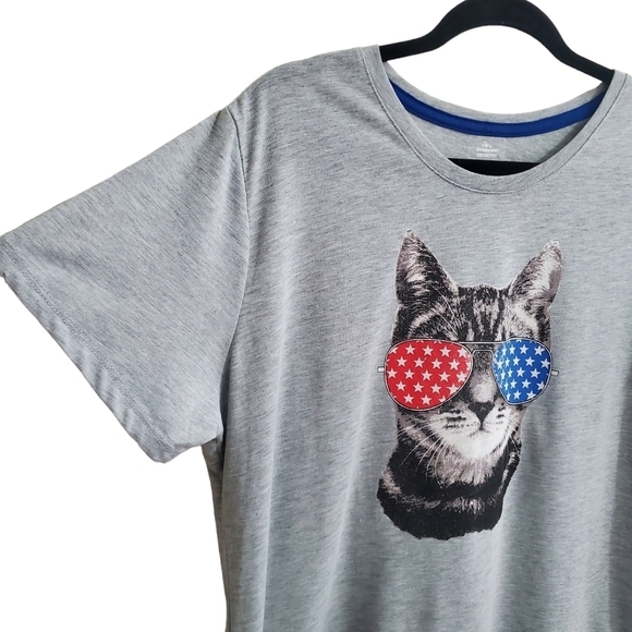 Ways to celebrate! 4th Of July T Shirt Cat American flag 2X - Picture 5 of 10